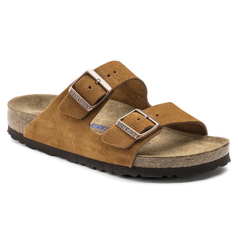 Birkenstock Soft Footbed Ruskind Arizona Herre Brune | DK 257HAP